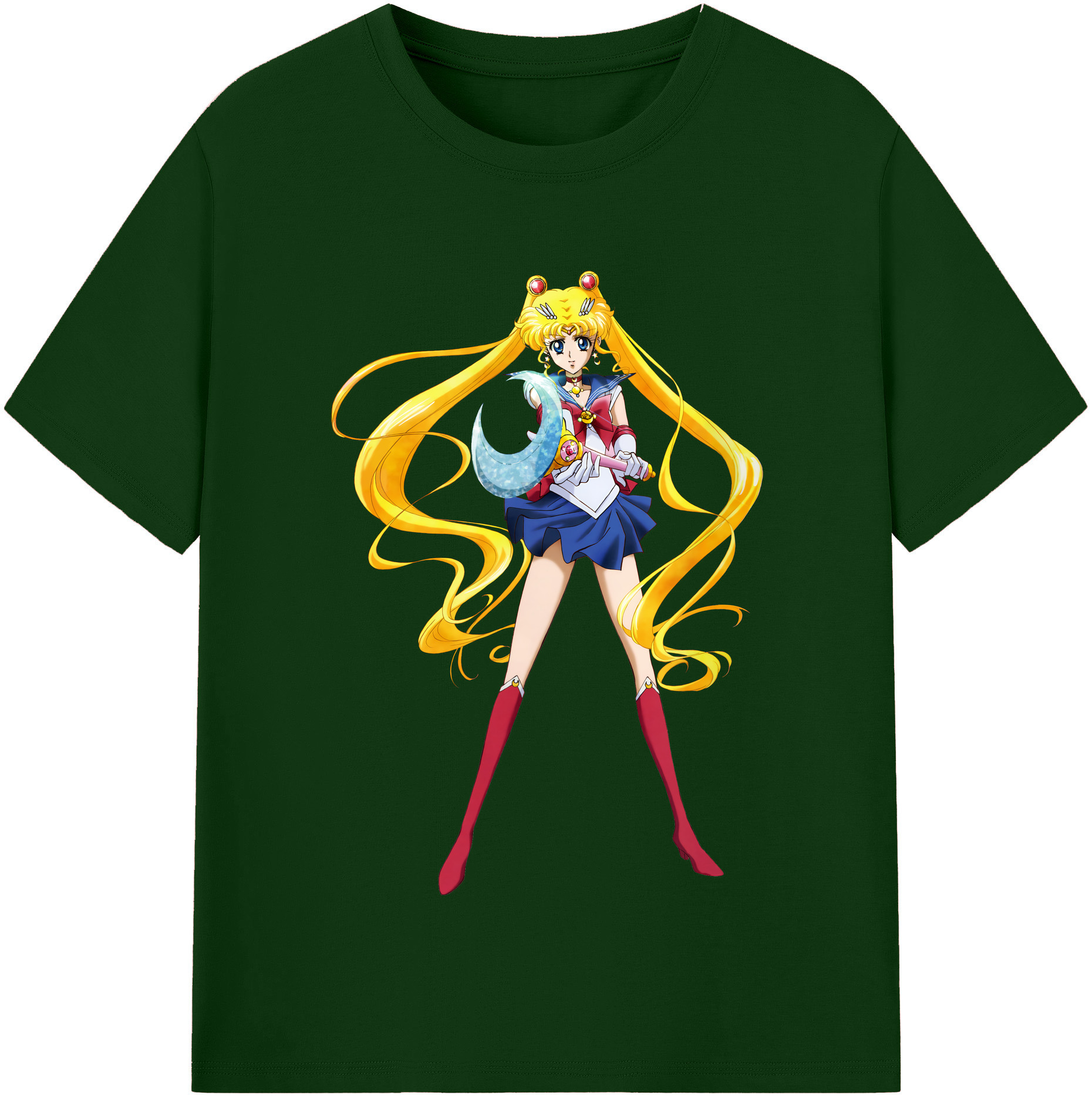 （画像用） 美少女戦士セーラームーン 月野 うさぎ つきの うさぎ Sailor Moon Tsukino Usagi 綿100％半袖Tシャツ（フロントプリント）